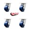 Service Caster 4 Inch Kingpinless Solid Poly Wheel Swivel Top Plate Caster SCC, 4PK SCC-KP30S420-SPUR-4 - alternate 4
